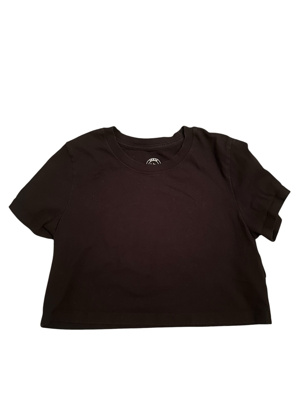 Urban Outfitters Black Cropped Short Sleeve Tee